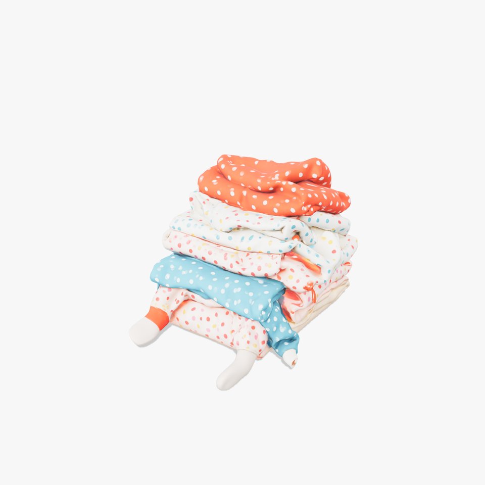 Colorful Polka Dot Fabric model pack